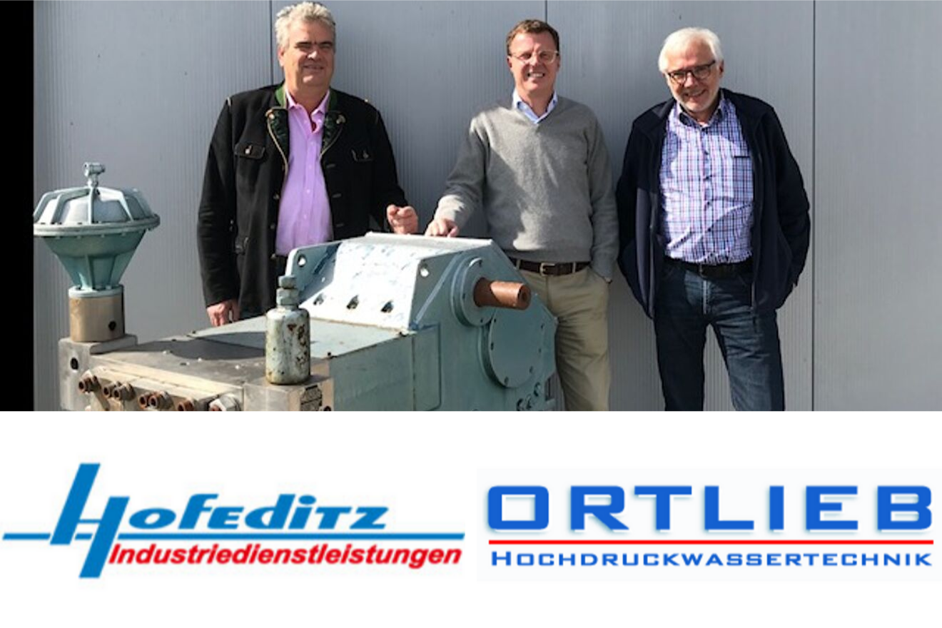 Herr Erich Ortlieb, Herr Lars Kossack von der TRE Gruppe und Herr Rolf Kloppmann, der neben seinen Aufgaben bei der Hofeditz Industredienstleistungen GmbH auch die Geschäftsführung des Unternehmens übernimmt.